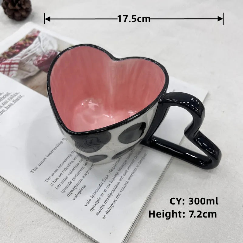 2024 Middle East Style Coffee Tea Cup Creative Heart Cup Ceramics Milk Cups Porcelain Coffee Cups Wholesale Tableware Cups Gift, a cup 4 / CHINA / 201-300ml, KIMLUD Women's Clothes
