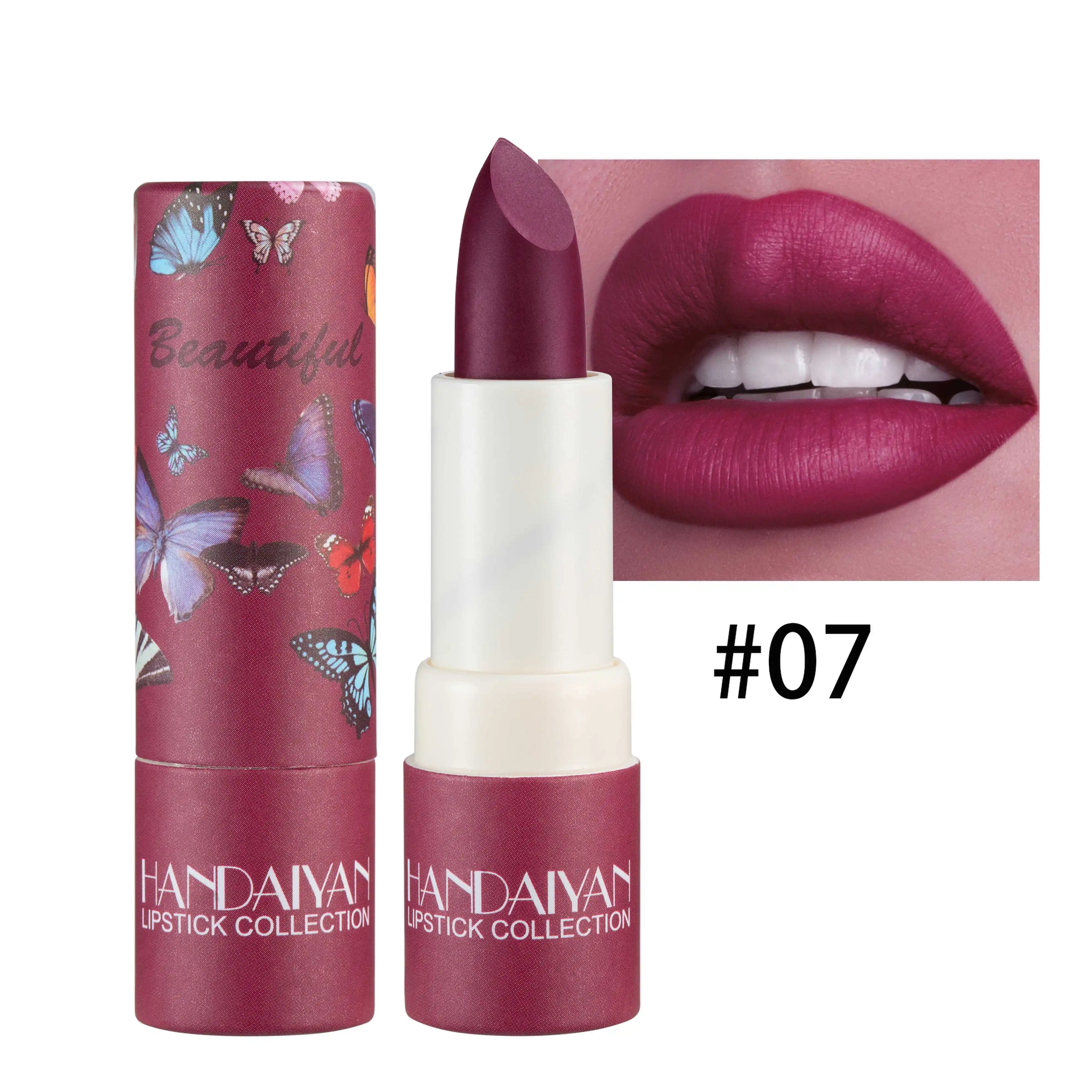 Matte Velvet Lipstick Handaiyan Nude Shade Longwear Creamy Finish — Nude | KIMLUD