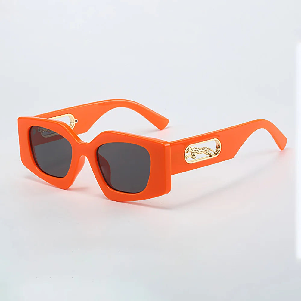Acetate Retro Oval Sunglasses UV400 — Black | KIMLUD