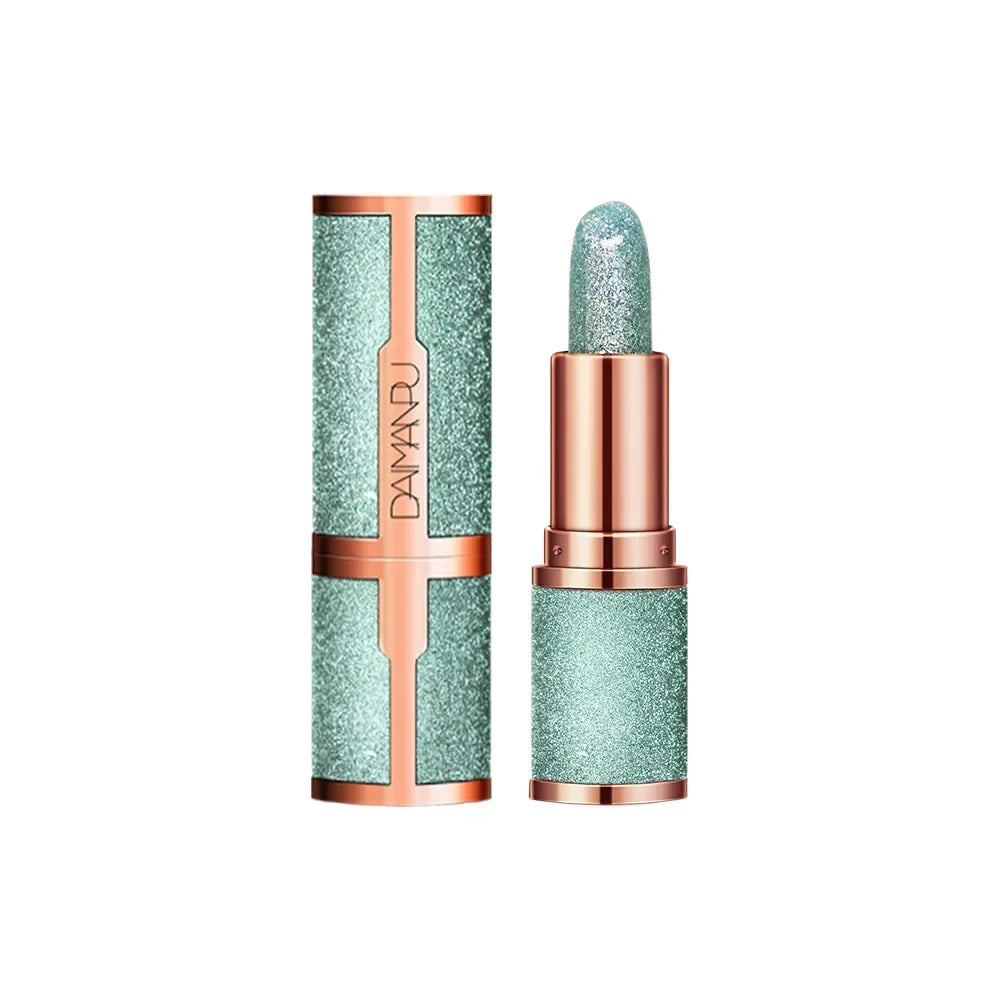 Color Changing Glitter Lipstick Temperature Sensitive Long Lasting Waterproof — Rose Gold | KIMLUD