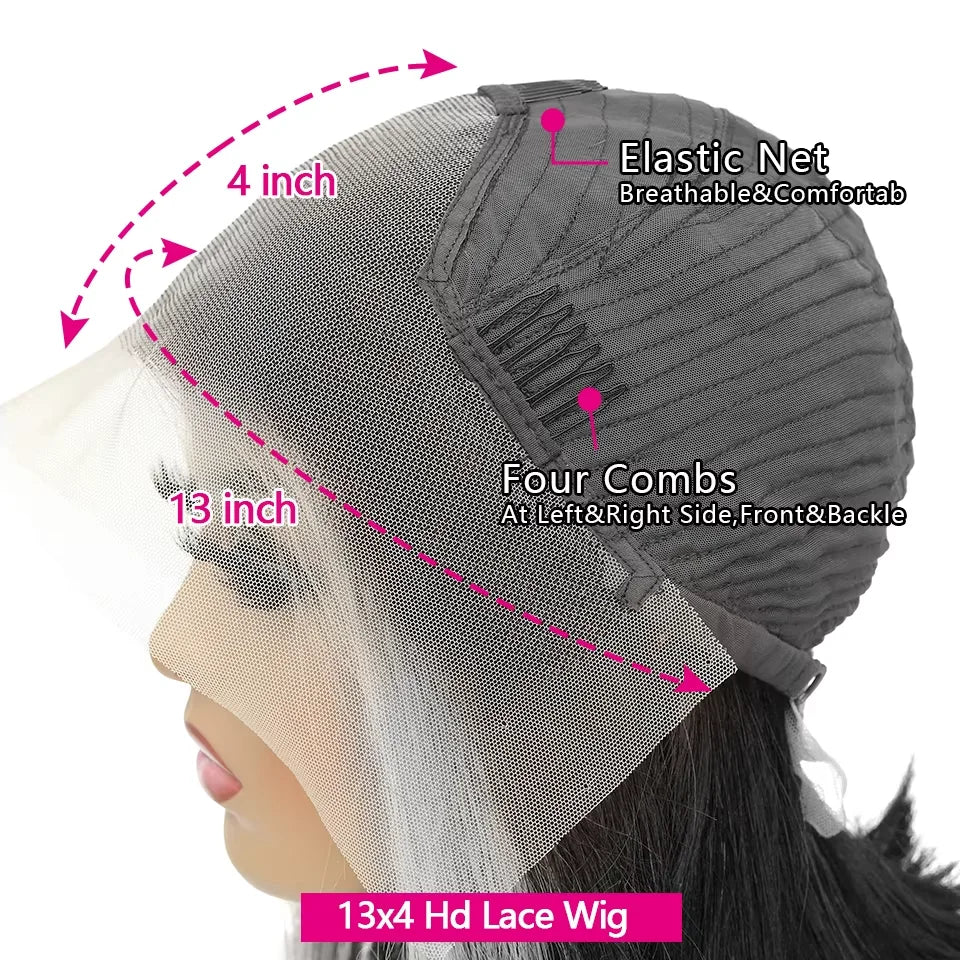 Remy Brazilian Body Wave Lace Frontal Wig 26+ Inches 13x6 HD Ombre — Honey Blonde | KIMLUD