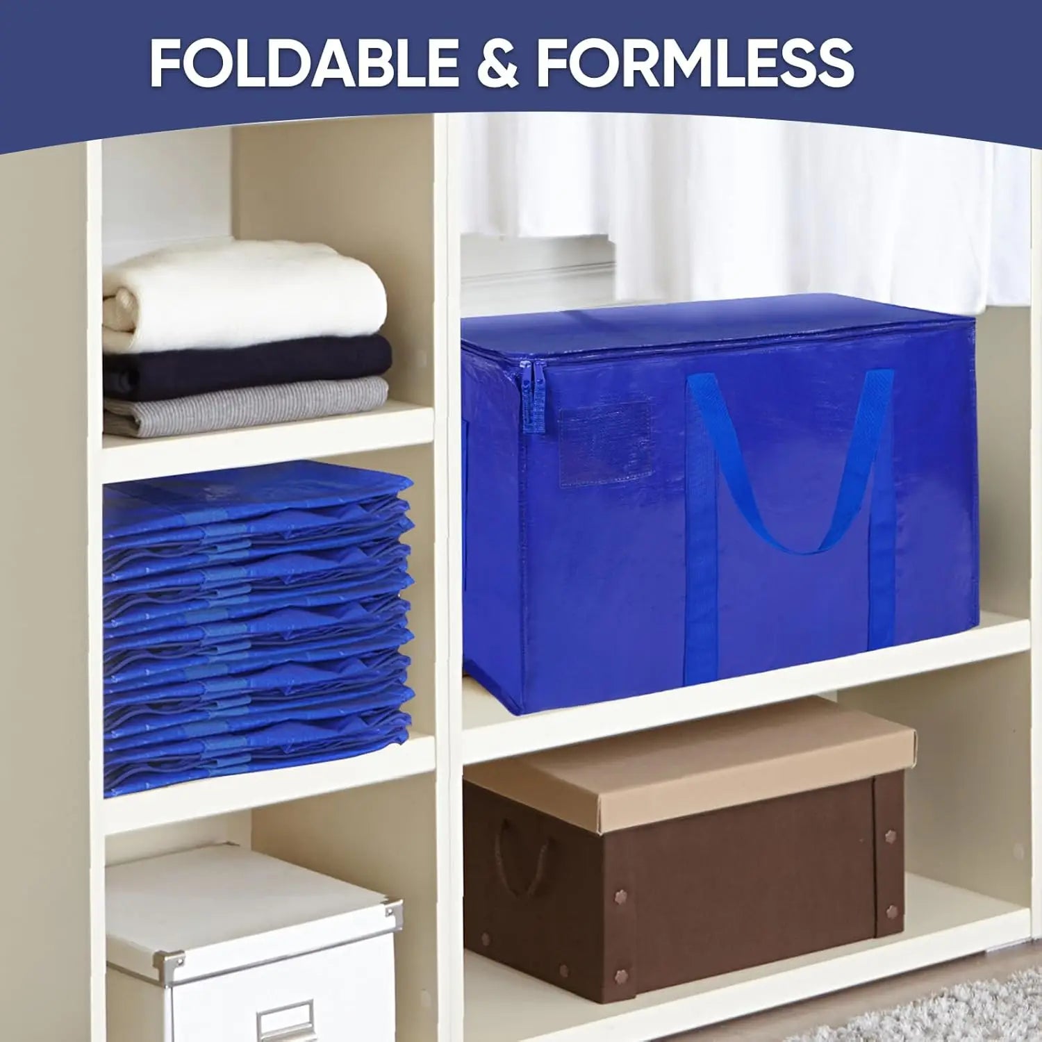 Heavy Duty Polyester Solid Storage Bags — Black | KIMLUD