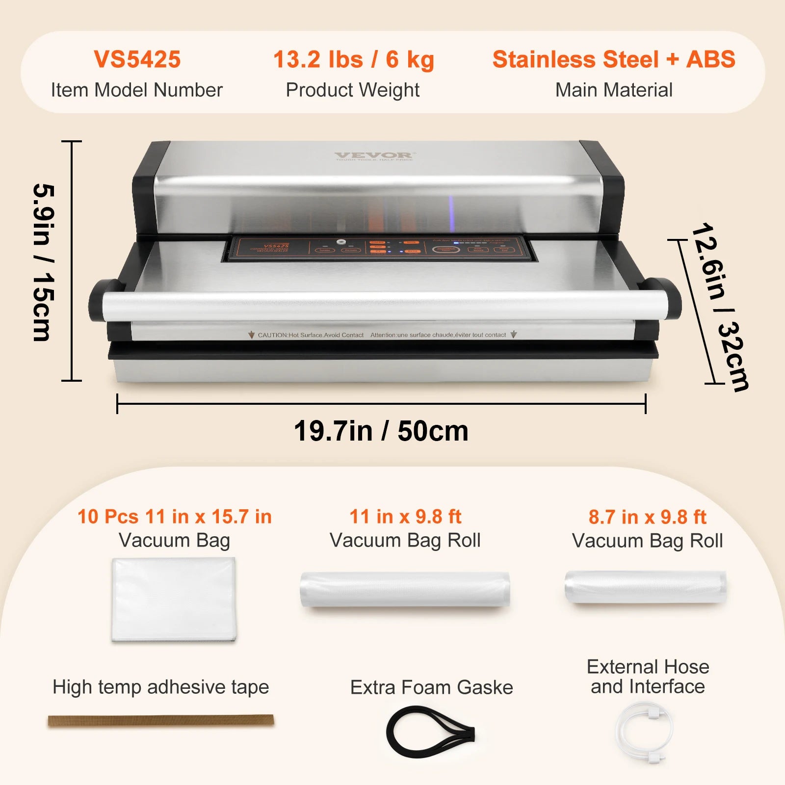 Automatic Vacuum Sealer Machine With Bag Roll Cutter — Black | KIMLUD