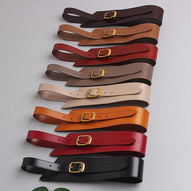 Belt – Wide Leather Belt – Cowskin | KIMLUD
