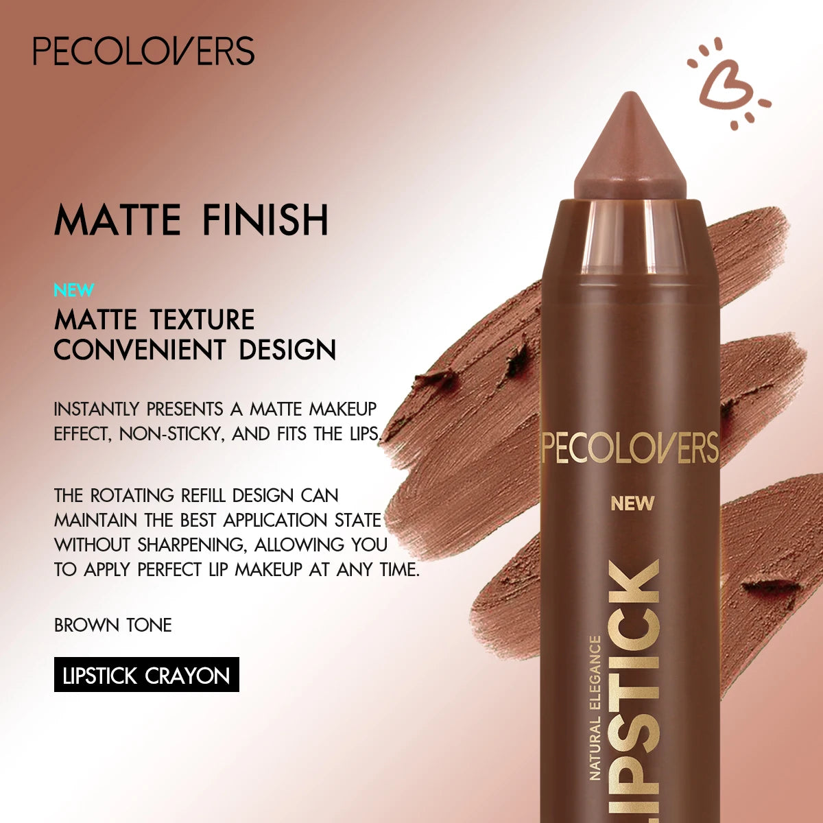 Fine Tip Lip Liner Pen Soft Mist Matte Finish — Brown Red | KIMLUD