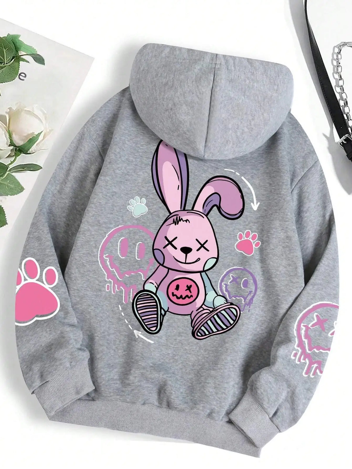 Hoodie – Printed – Fleece – Oversized – Women | KIMLUD