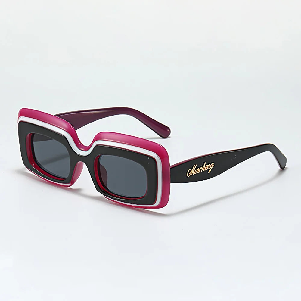 Sunglasses Unisex Oversized Square Shades Polycarbonate Black | KIMLUD