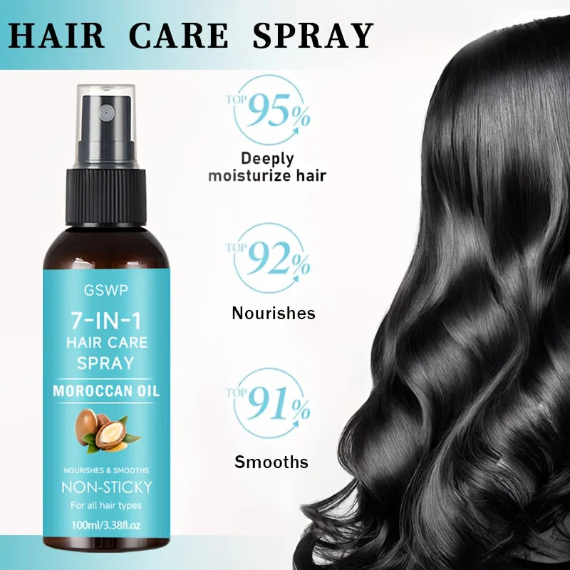 Argan Oil Hair Spray 7-in-1 Moisturizes and Protects — Turquoise | KIMLUD