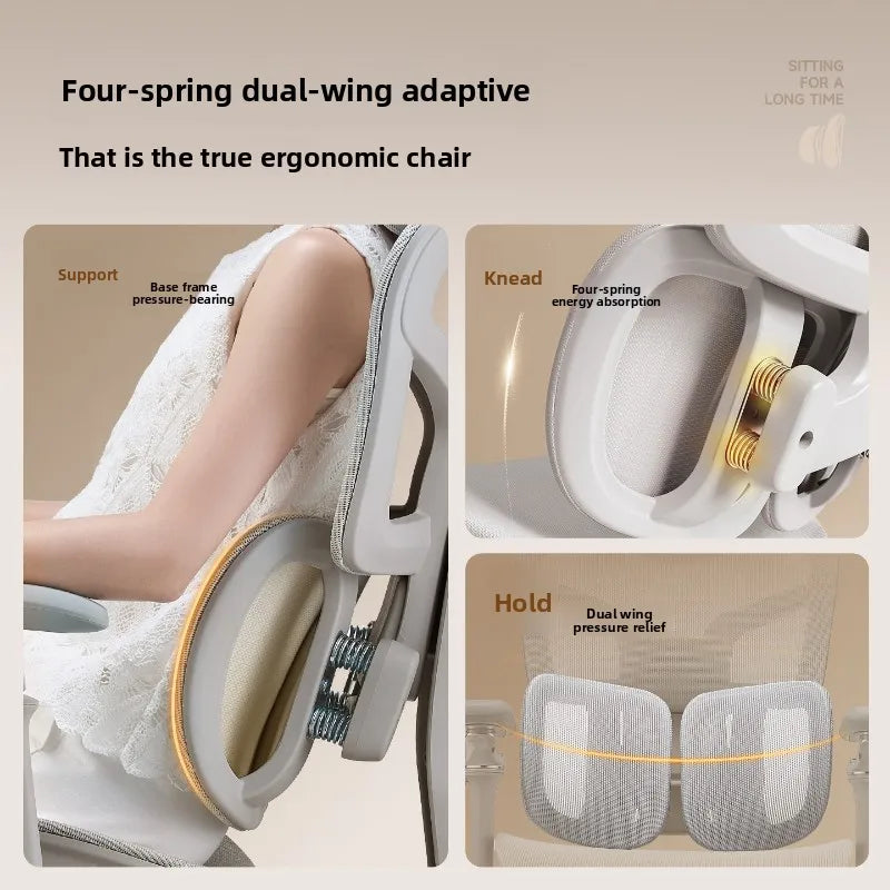 Esports Ergonomic Lift Chair Bedroom 6D Armrest Lumbar Support Computer Chair Household Comfortable Office Backrest Chair