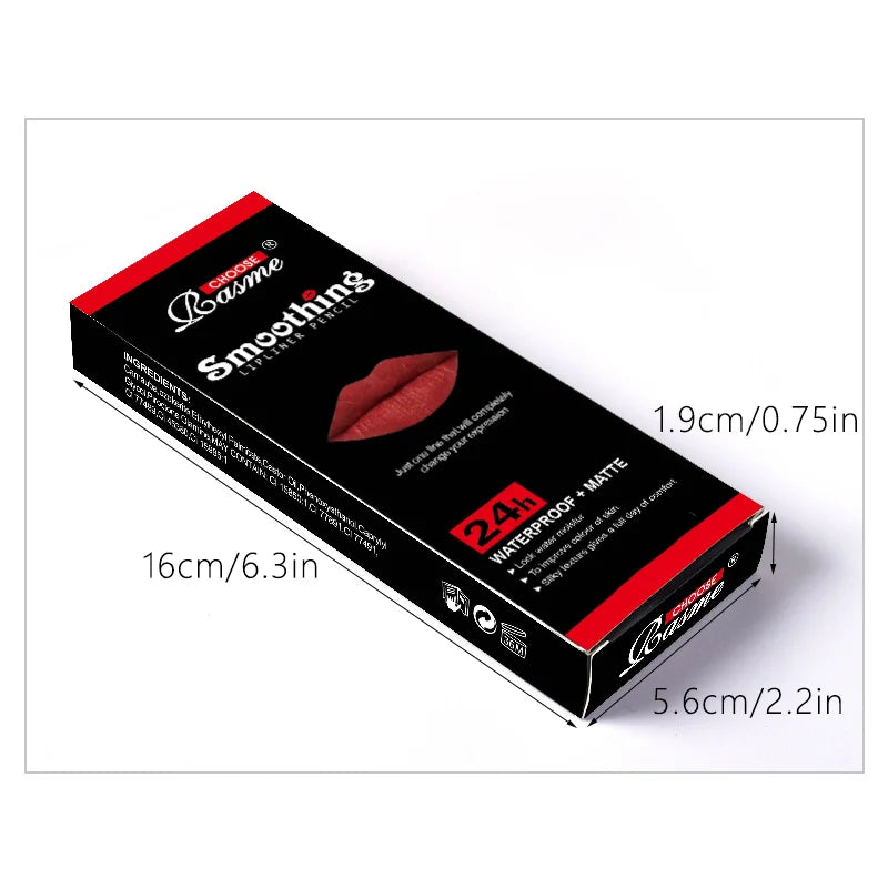 Long-Lasting Lipstick Set Lip Liner Pencil And Matte Lip Gloss — Red Family Shades | KIMLUD