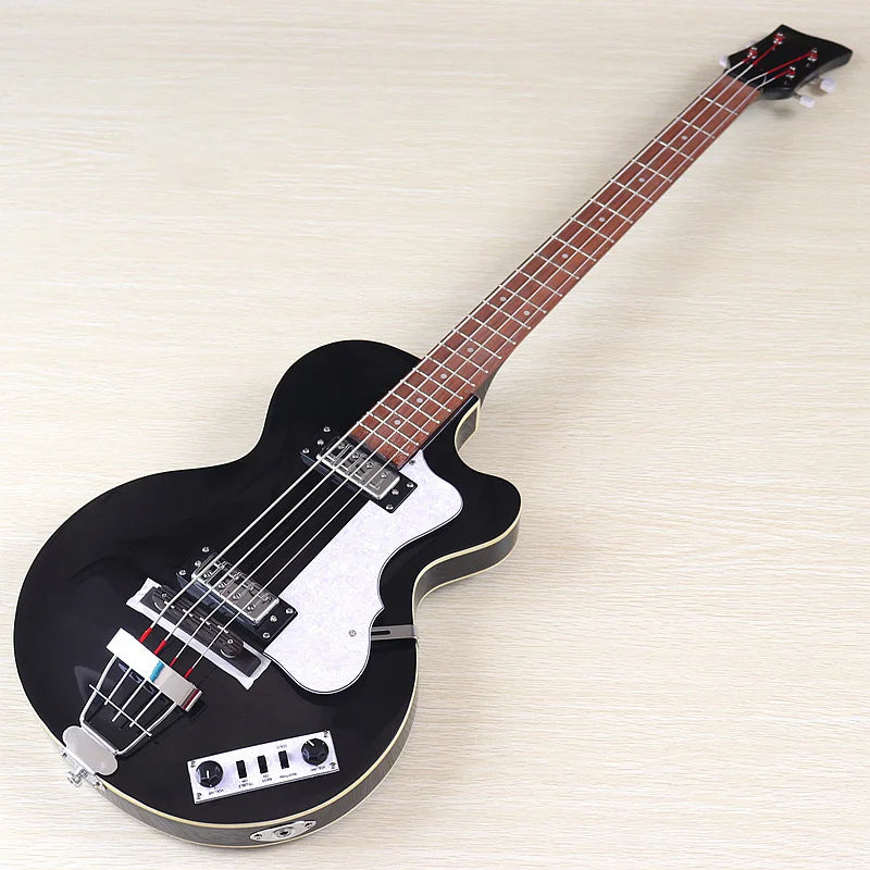 Flame Maple Violin Bass Guitar 41-Inch — Sunburst | KIMLUD