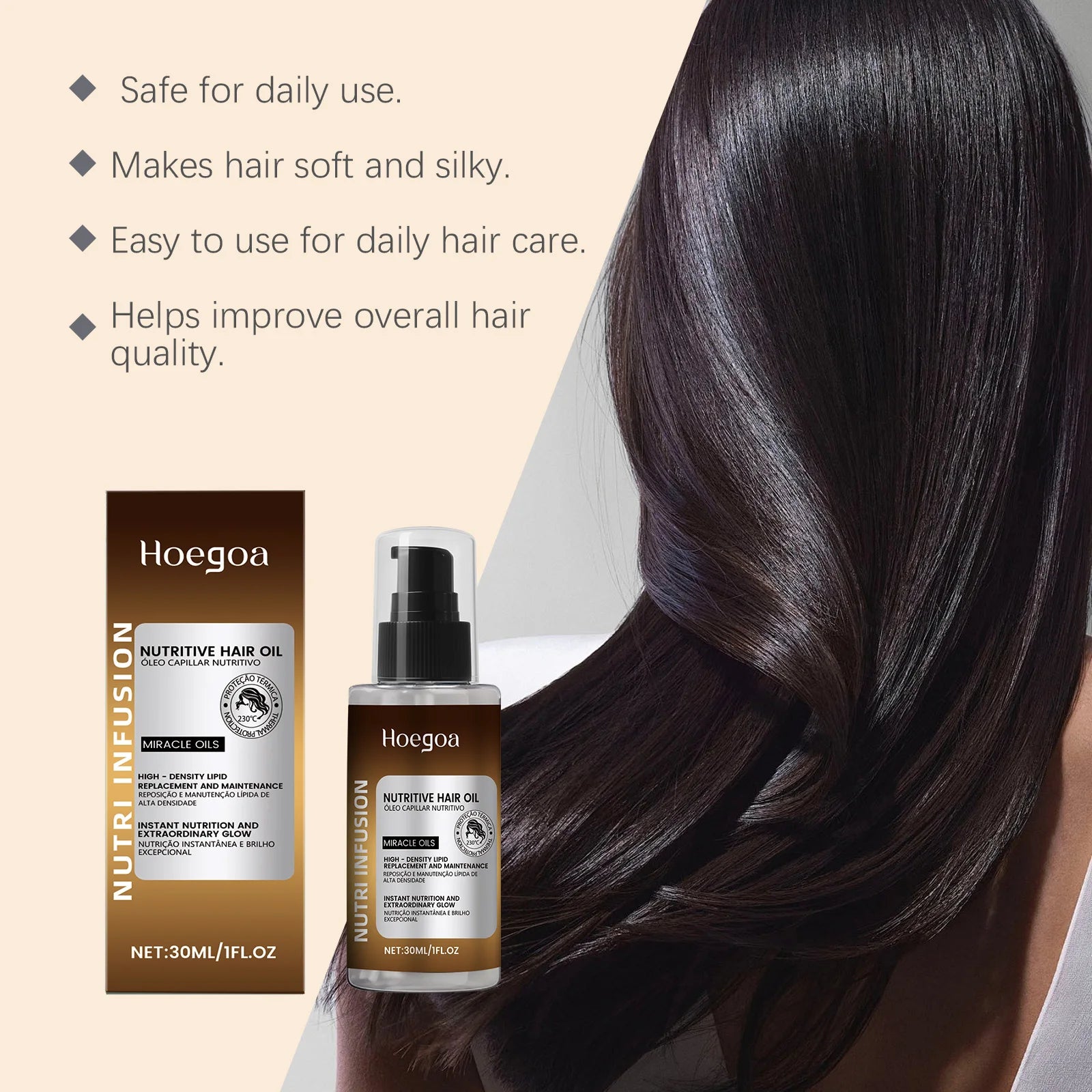 Argan Oil Hair Serum Calms Frizz, Adds Glassy Shine, And Provides Heat Protection — Warm Amber | KIMLUD