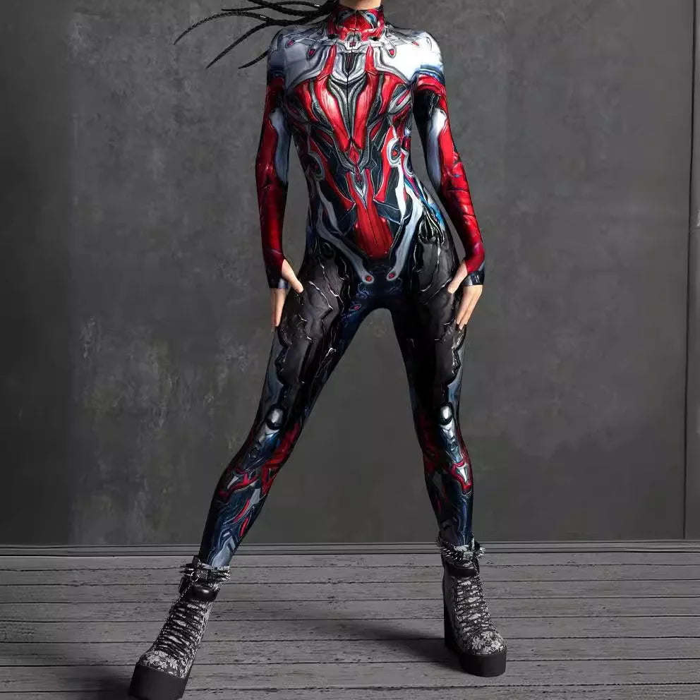 Bodysuit – Cyber Armor 3D Print – Polyester – Unisex | KIMLUD
