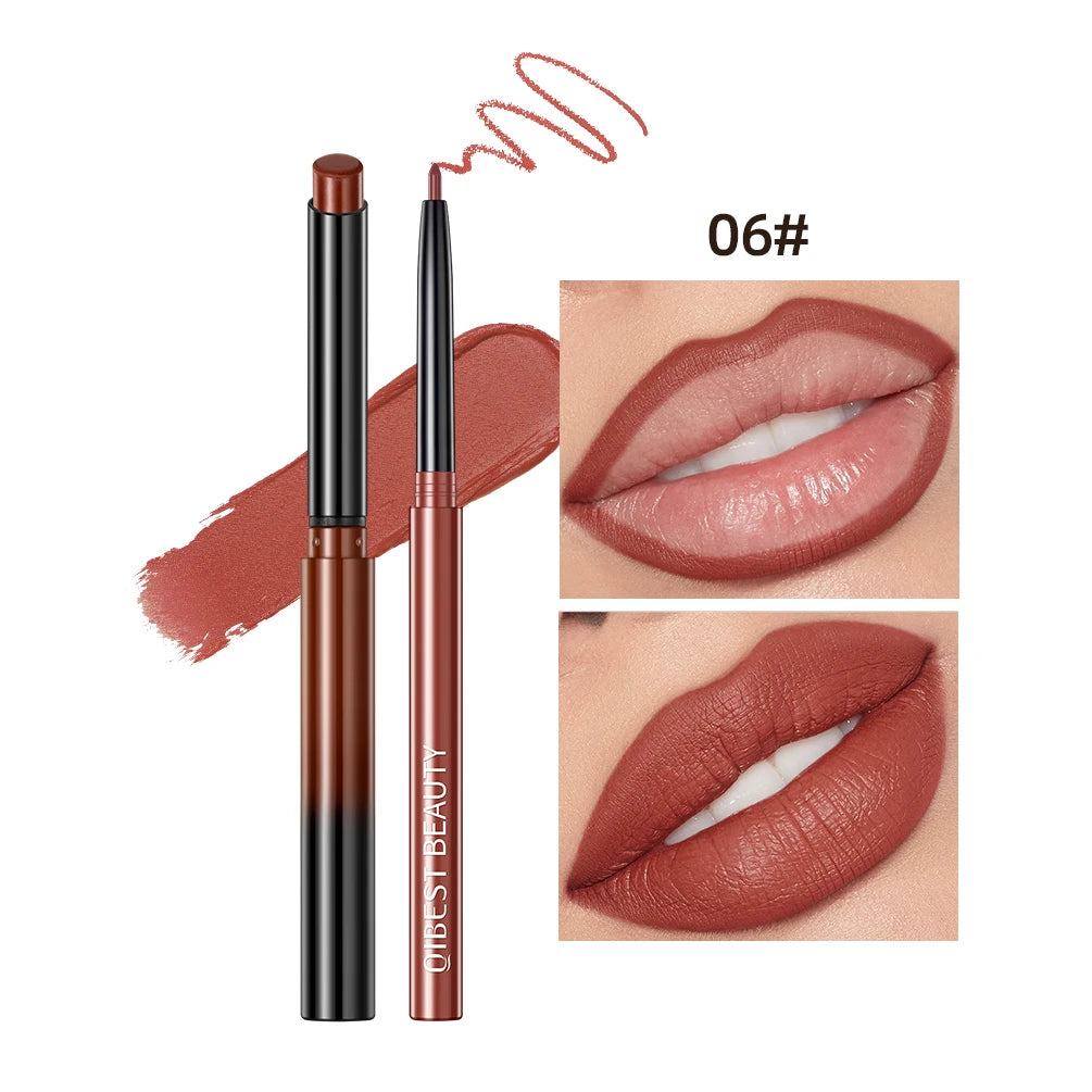 Matte Nude Lipstick Pen Set Lip Liner — Nude Pink | KIMLUD
