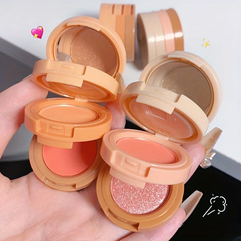 Matte And Pearlescent 3in1 Makeup Palette — Rose Petal Pink | KIMLUD