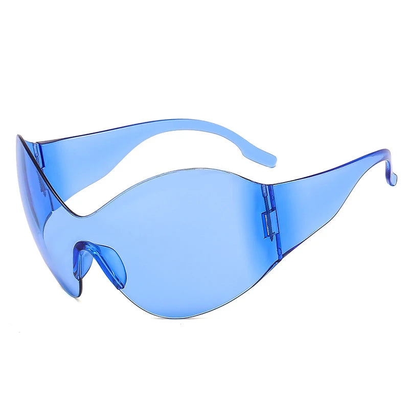 Sunglasses Oversized Punk Plastic Frame — Black | KIMLUD