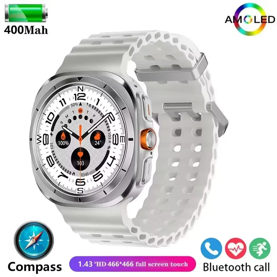 NEW Watch 7 Ultra 47mm Smart Watch IP68 Waterproof Bluetooth Call Compass 1.43" AMOLED Screen SpO2 GPS Smartwatch for Men Women