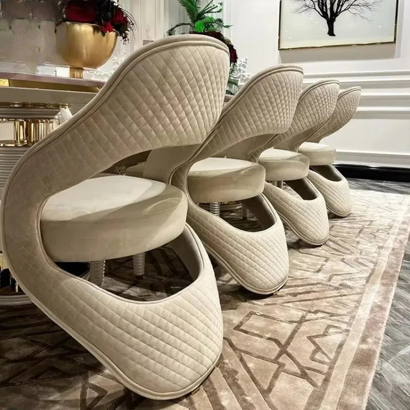 Marble Top Dining Table Set With Eight To Ten Chairs — Ivory | KIMLUD