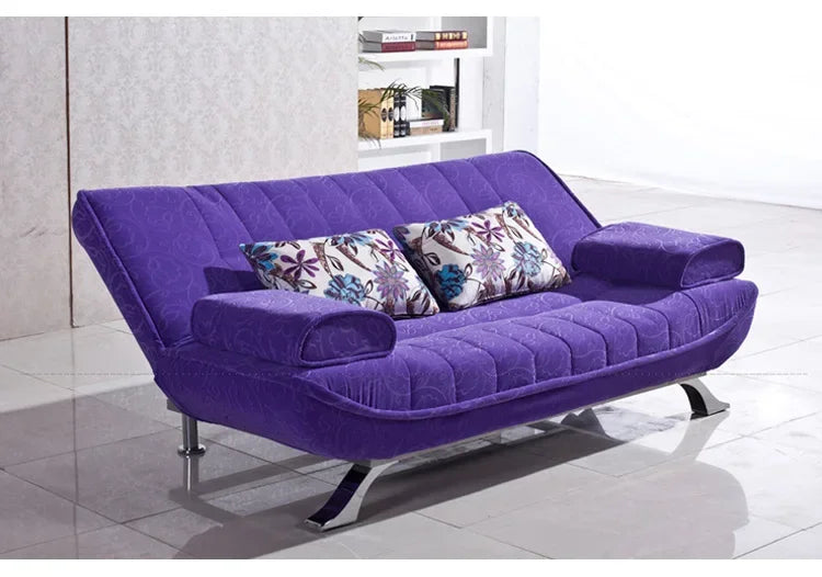 A Space Saving Living Room Furniture Foldable Fabric Sofa Bed with Storage