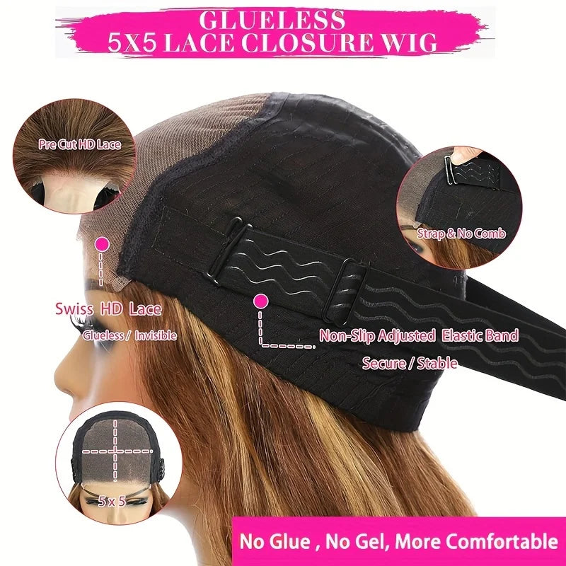 Lace Front Wig – Deep Wave – Remy Human Hair – Ombre | KIMLUD