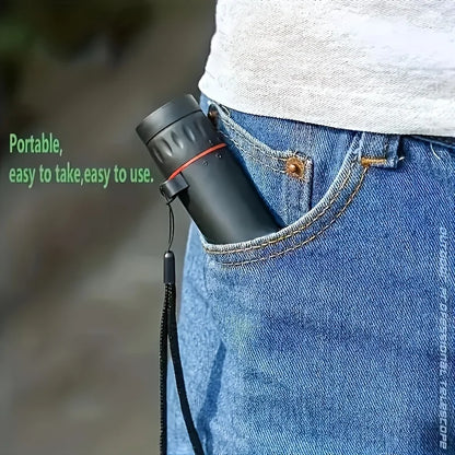 Monocular Telescope – 8–10x Magnification – Glass Lens – Black | KIMLUD
