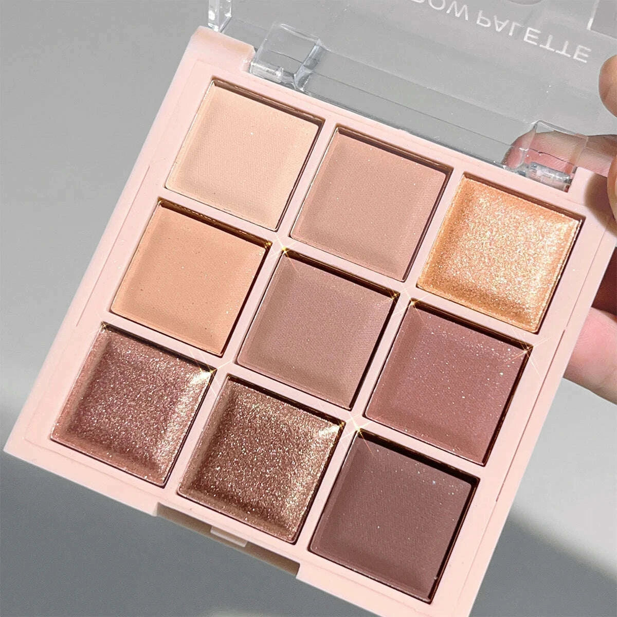 9-color-eyeshadow-palette-with-fine-glitter-shimmer-matte-milk-tea-shades-mini-daily-use-student-friendly-makeup-kimlud-kimlud-33922072