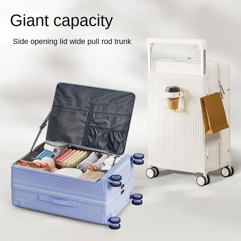 Hardside Luggage Large-Capacity 30 Inch Side-Opening — Black | KIMLUD