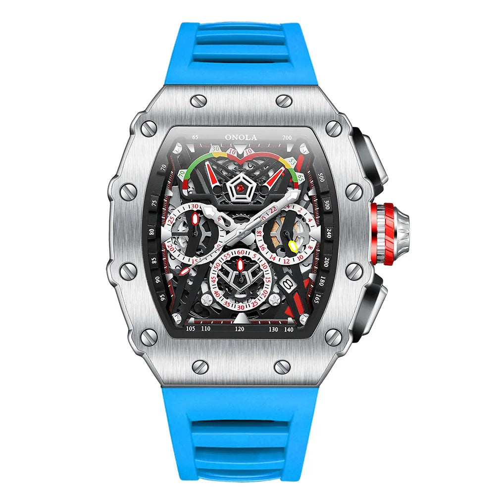 Sport Watch Quartz Chronograph Luminous — Black | KIMLUD