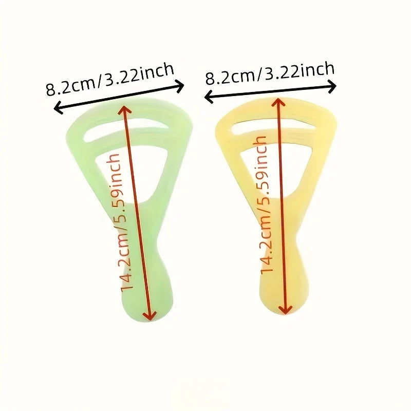 2pcs/ Eyebrow Drawing Assistant - Natural Arc eyebrow shaping card, reusable plastic template, convenient to carry during travel