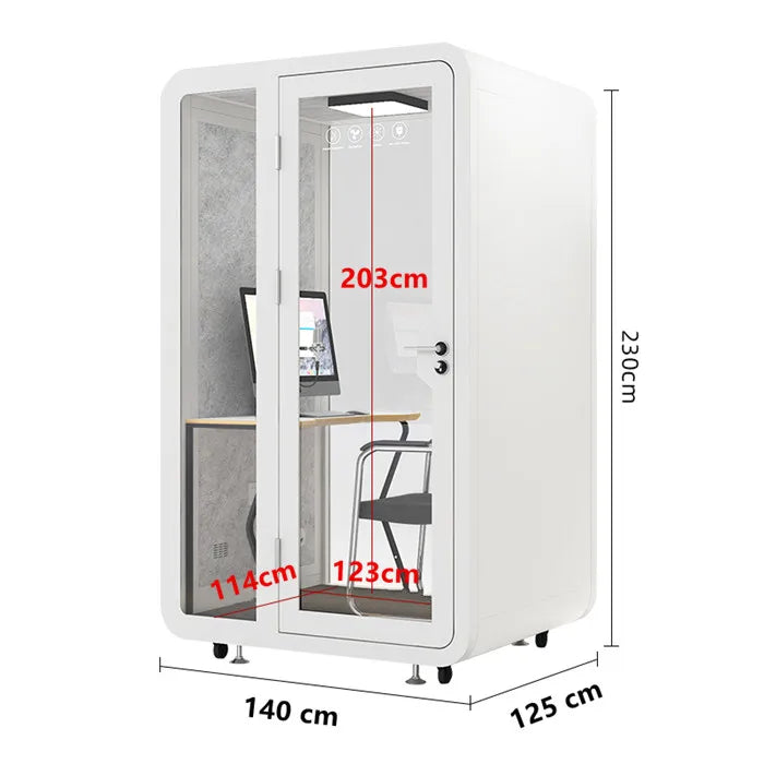 Sound Insulation Silent Booth – Detachable – Aluminum Frame | KIMLUD