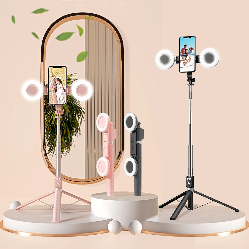 Multi-functional Selfie Stick Magnetic Mobile Phone Holder Live Broadcast Portable Anti-shake Handheld