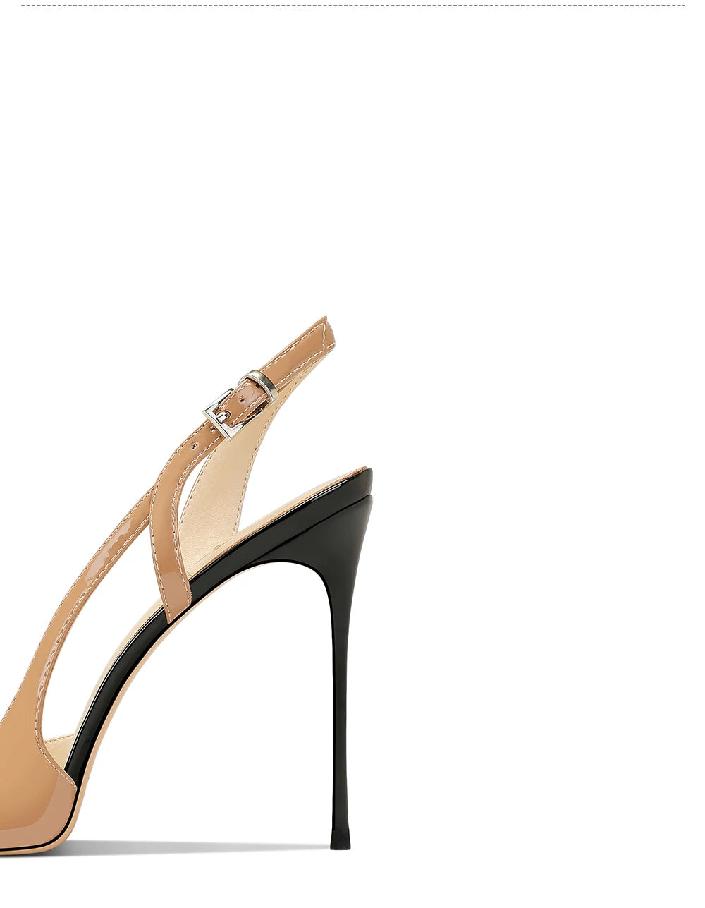 Lacquer Leather Pumps Pointed-Toe — Nude | KIMLUD