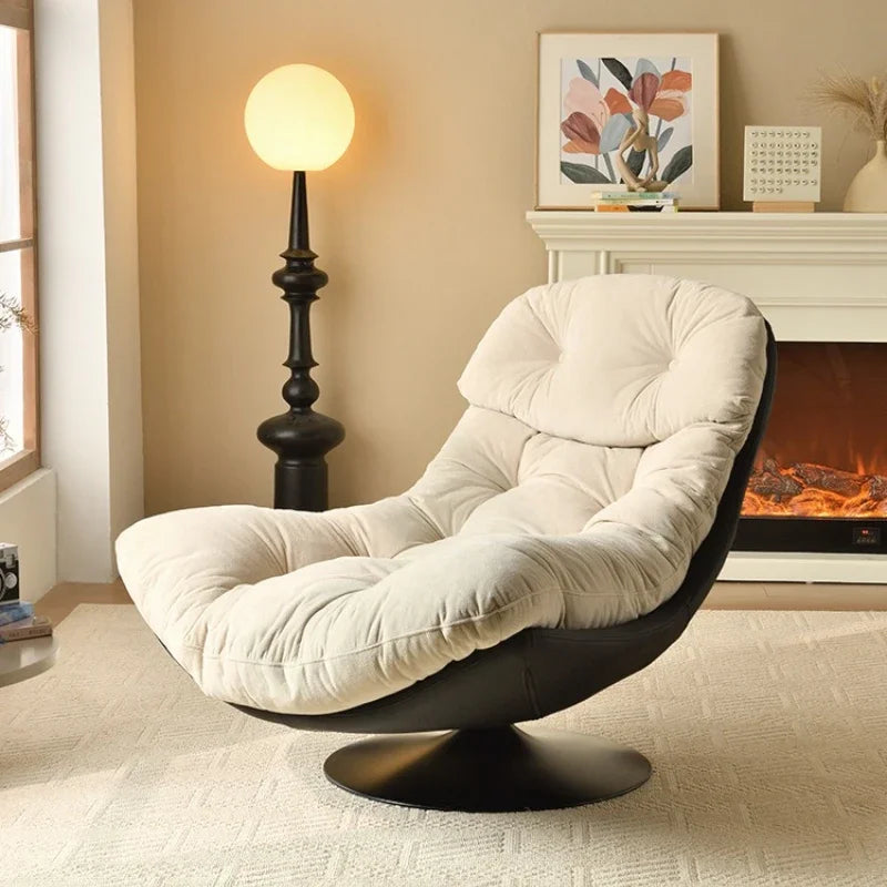 Modern Luxury Lounge Chair for Living Room Study Balcony Single Seat Swivel Leisure Chair Reading Lazy Sofa for Room Balcony