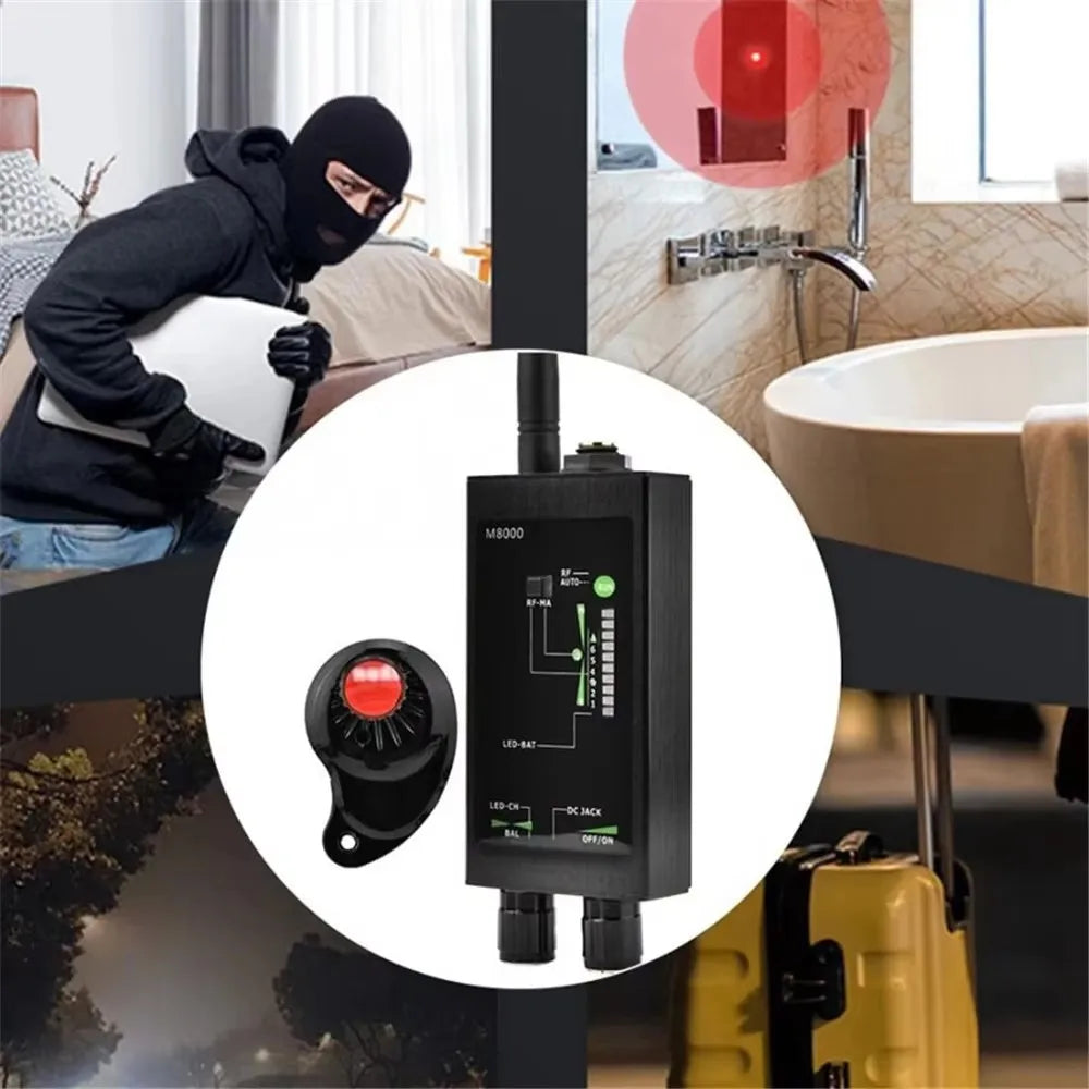 Techno Detector Anti Spy Wireless Camera RF GPS — Black | KIMLUD