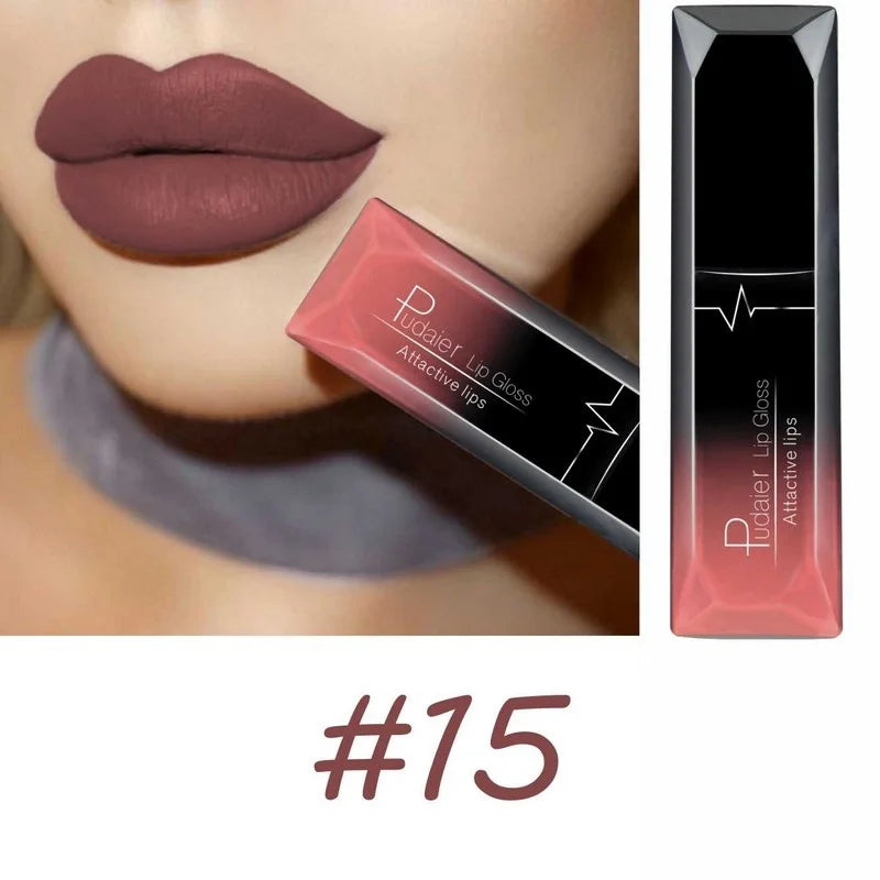 Velvet Matte Liquid Lipstick Waterproof 17 Long Lasting Colors Non Stick Cup Kissproof Smooth Soft Lip Makeup for Girls