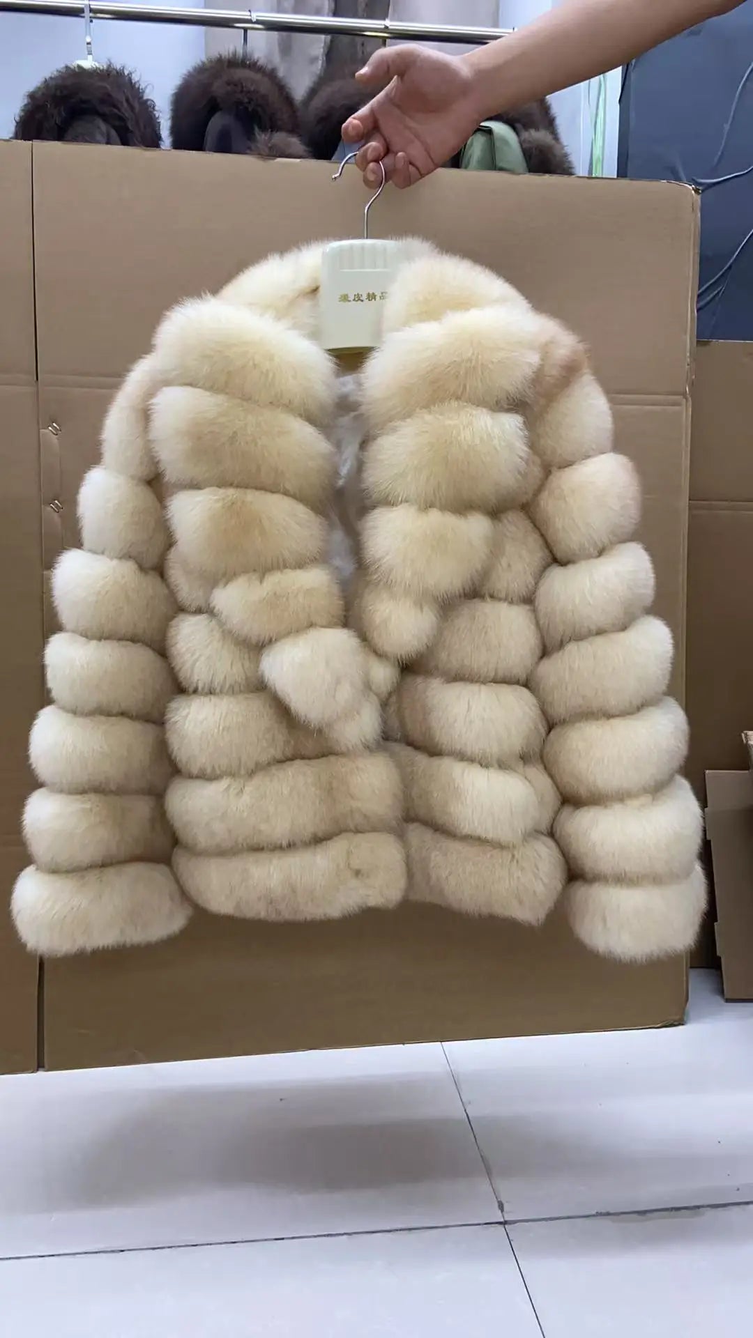 Fox Fur Coat – Winter High-End – Fox Fur – Colorful Sable | KIMLUD