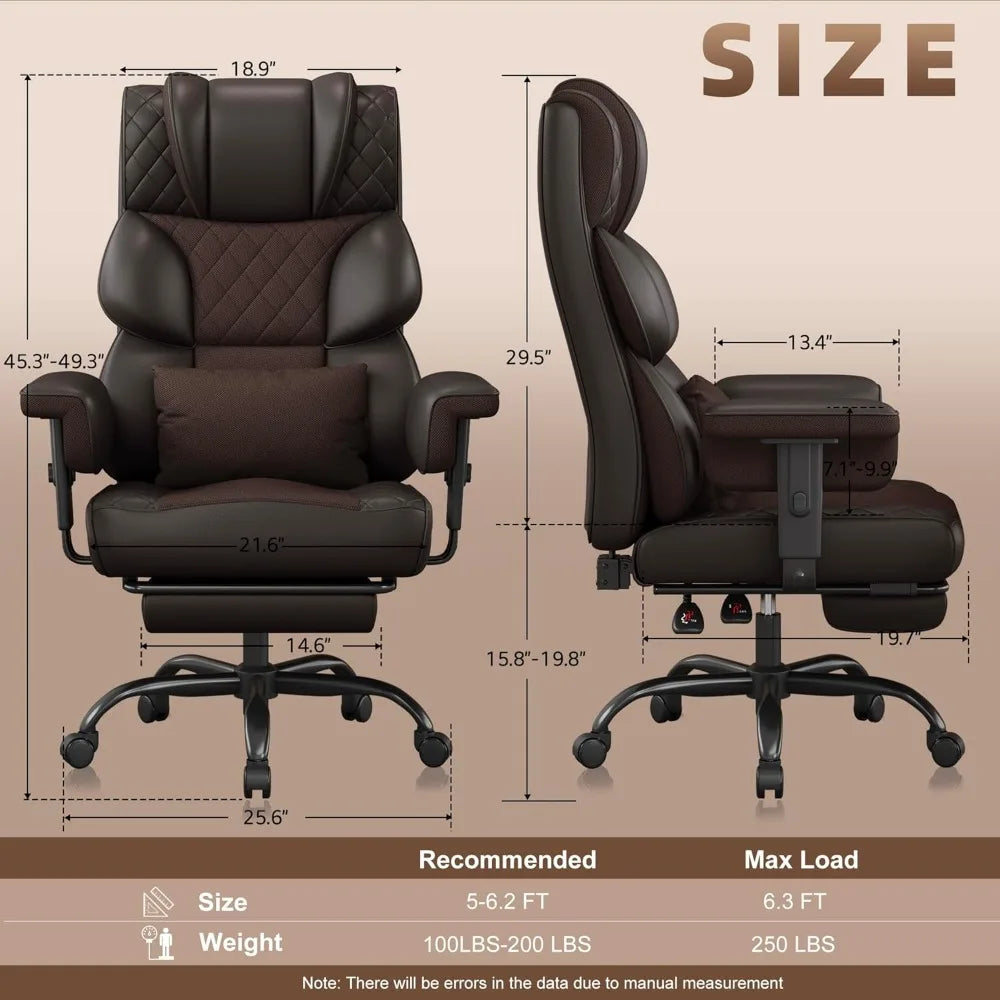 KIMLUD, Big and Tall Office Chair, Computer Chair with Soft Adjustable Armrests, Ergonomic High Back Gaming Chair with Lumbar Support, KIMLUD Womens Clothes