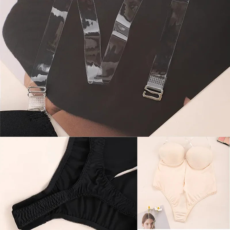 KIMLUD, Women Body Shaper Bra Backless Bodysuits Thong Invisible Tummy Control Shapewear Girdle Sheath Slimming Underwear Push Up Corset, KIMLUD Womens Clothes