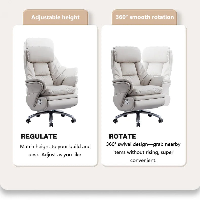 Executive Chair – Adjustable Height – Artificial Leather – Unknown Color | KIMLUD