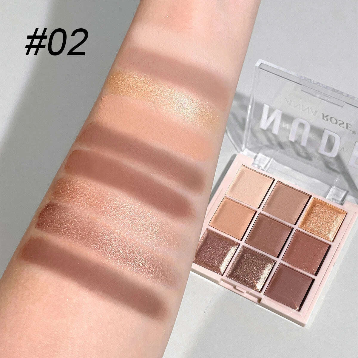 9-color-eyeshadow-palette-with-fine-glitter-shimmer-matte-milk-tea-shades-mini-daily-use-student-friendly-makeup-kimlud-kimlud-33922077