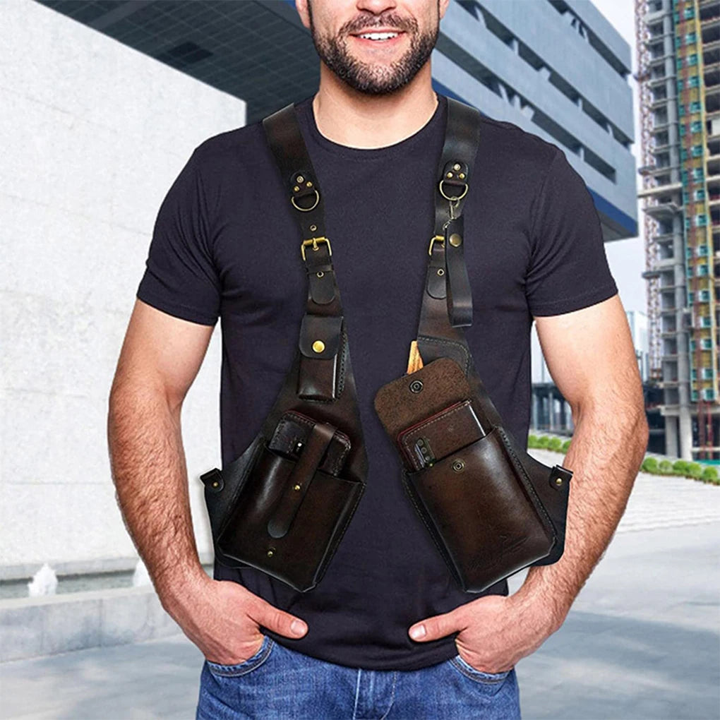 Polyester Satchel Bag Anti-Theft Dual-Shoulder — Black | KIMLUD