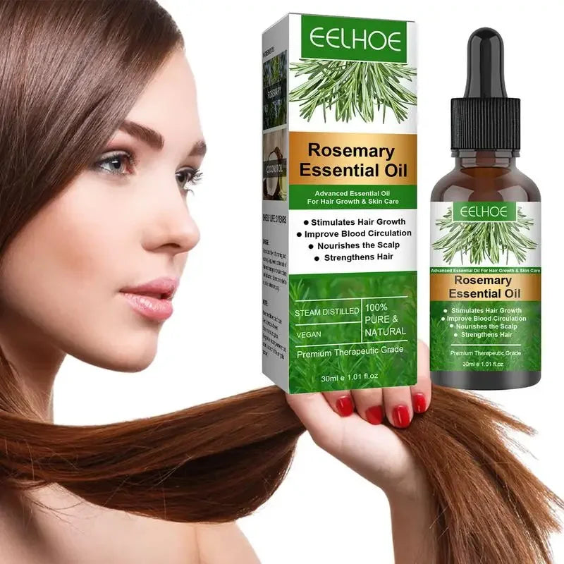 Rosemary Essential Oil Hair Growth Oil Nourishes Scalp For Healthy Shine — Green | KIMLUD
