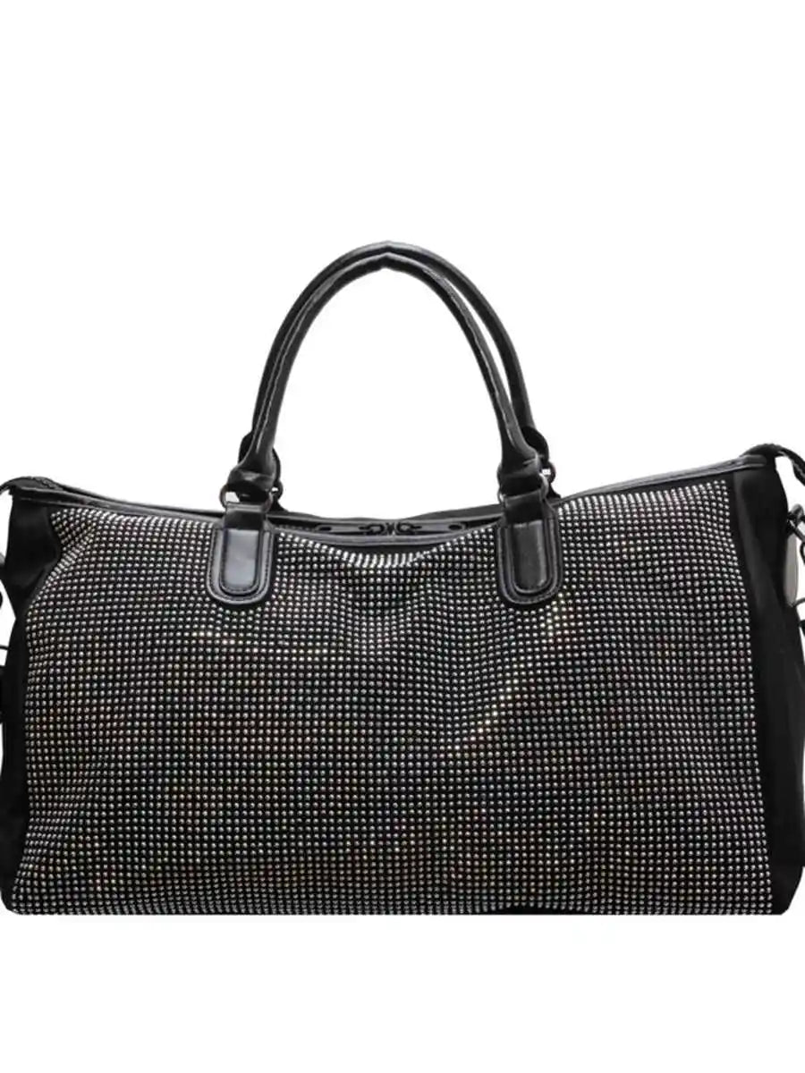 Bags & Handbags Rhinestone Travel Bag Polyester Crossbody — Crystal | KIMLUD
