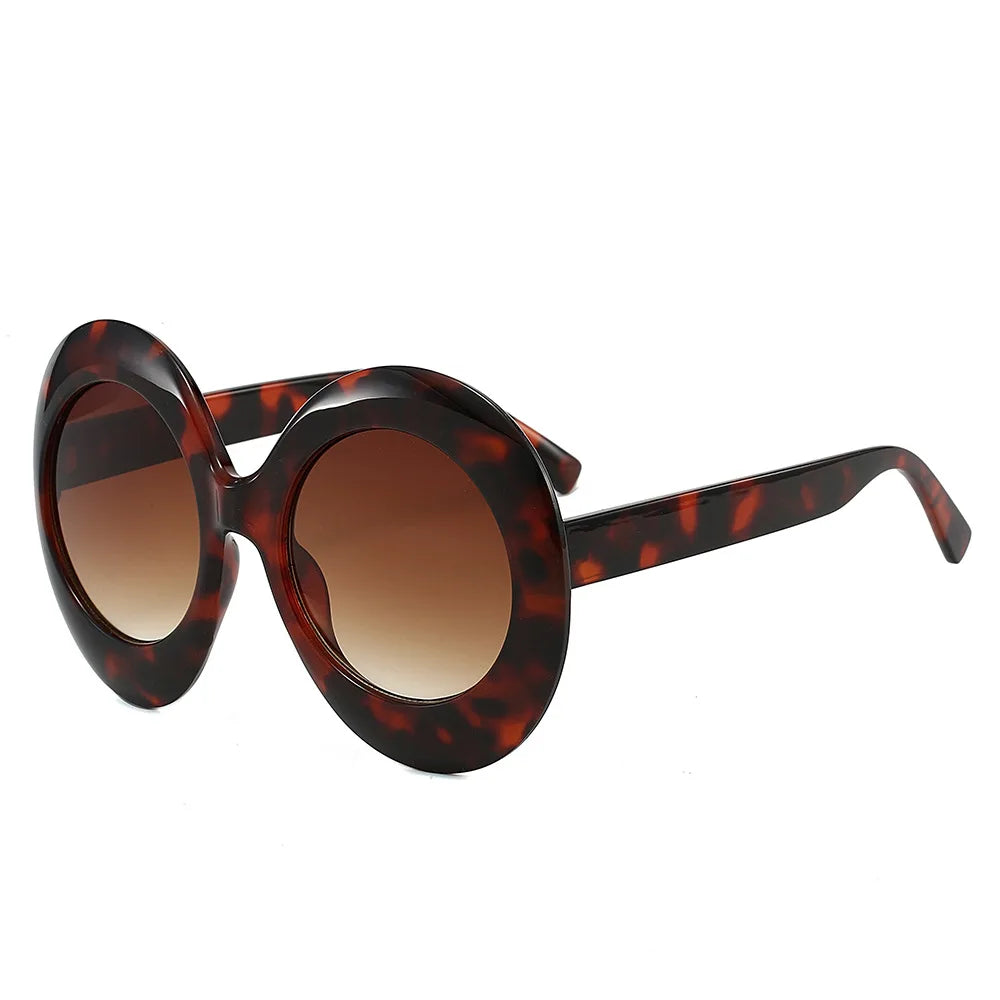 Premium Plastic Oversized Oval Sunglasses — Black | KIMLUD