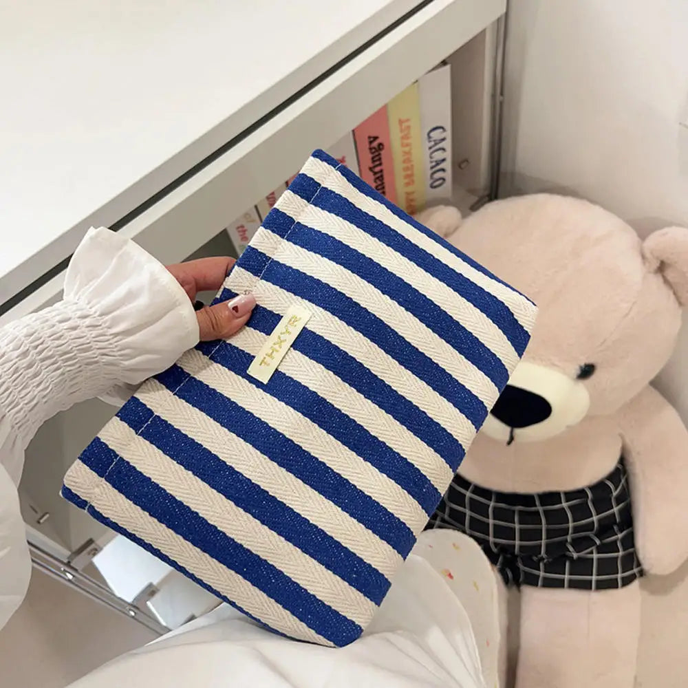 Striped Polyester Clutch Bag Small — Multicolor | KIMLUD