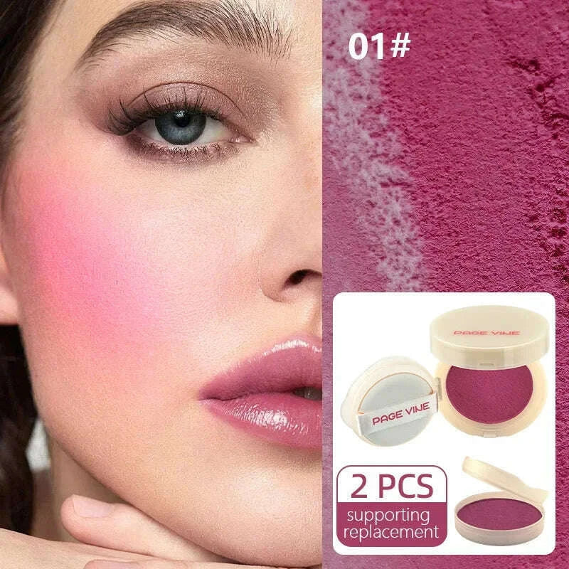 monochrome-cushion-blusher-with-refill-portable-matte-nude-rouge-natural-whitening-longlasting-waterpoof-blush-cream-makeup-kimlud-kimlud-33921327