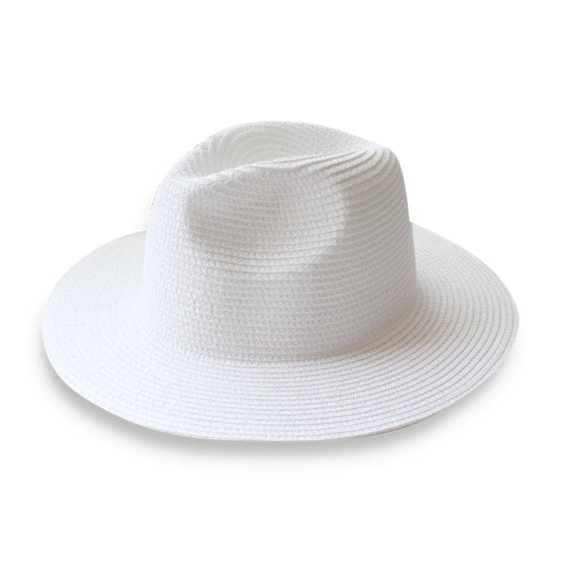 Panama Straw Wide Brim Elegant Hat — Natural | KIMLUD