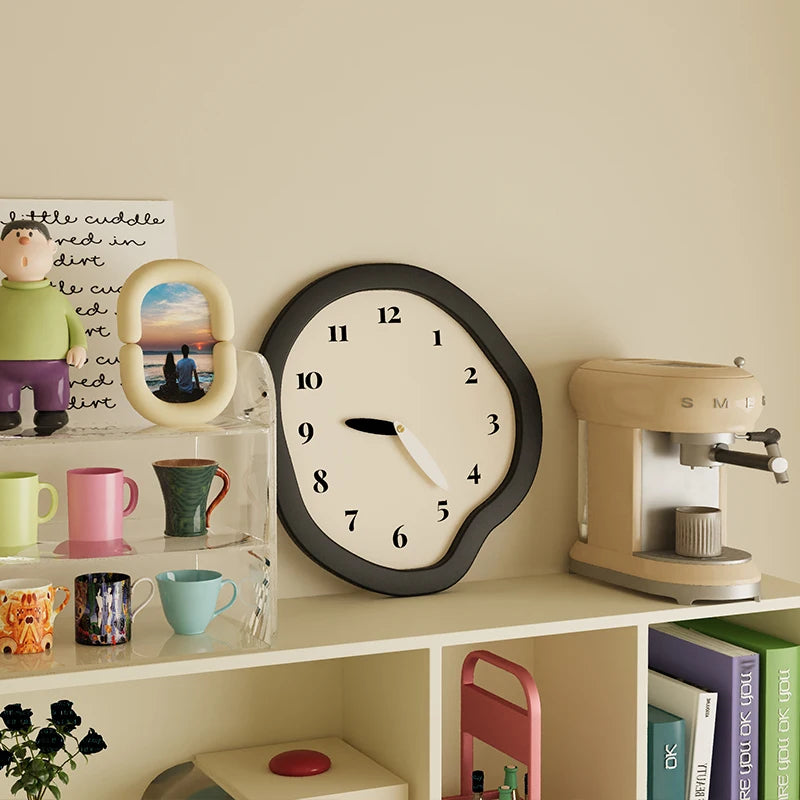 Acrylic Wall Clock Geometric — Black Ivory | KIMLUD