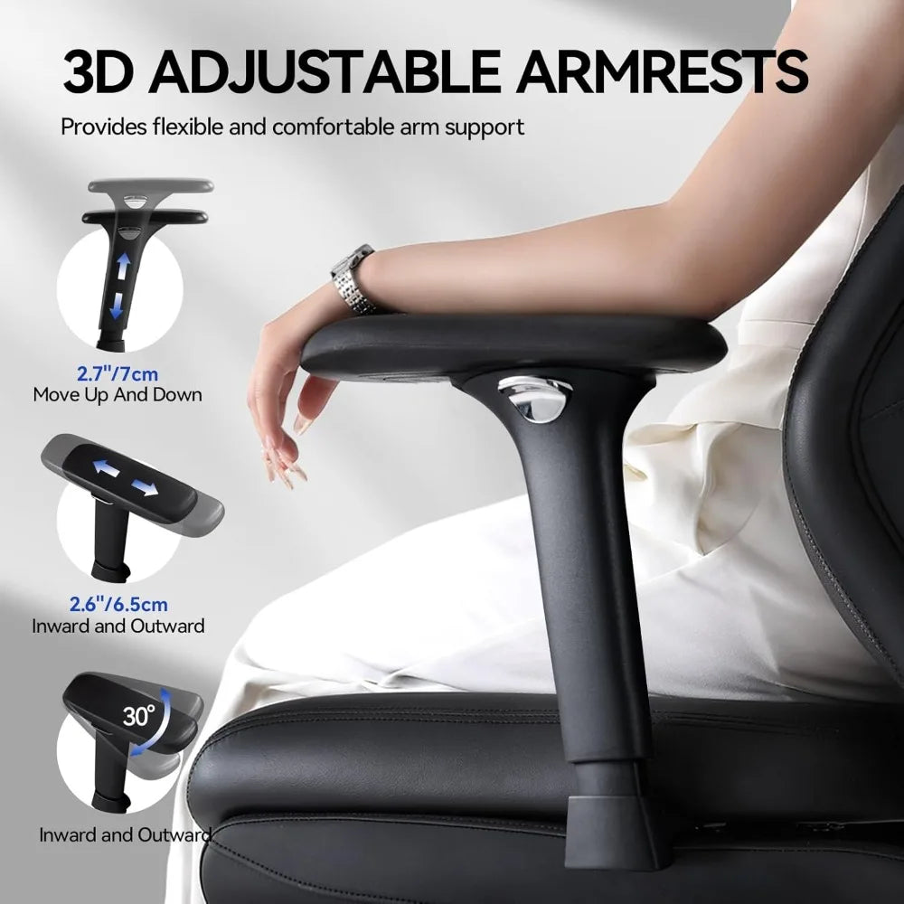 KIMLUD, Ergonomic Office Chair with Foot Rest Reclining Chair with Adjustable Arms and Headrest High Back Gaming Chair with Lumbar, KIMLUD Womens Clothes