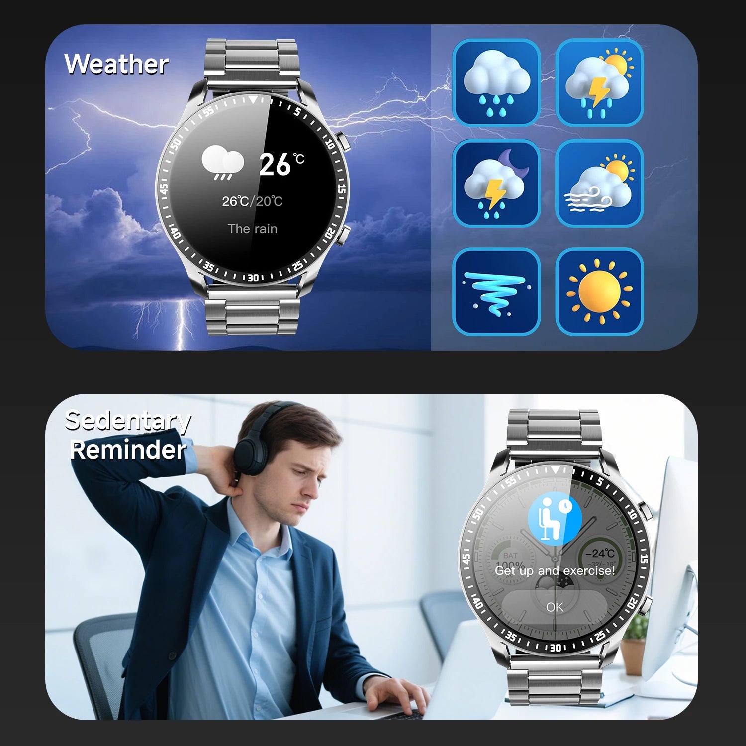 2025 New Sports Smartwatch for Man Bluetooth Call Camera Control Music Player AI Voice Fitness Tracker Watches for xiaomi Woman